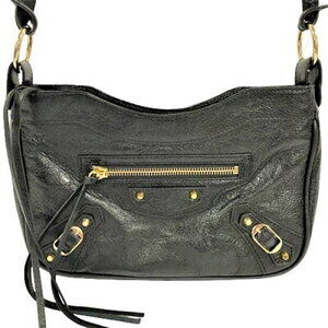 BALENCIAGA The Hip Shoulder Bag black leather